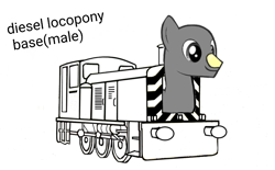 Size: 976x607 | Tagged: safe, derpibooru import, object pony, original species, pony, base, diesel, locomotive, male, stallion, train, train pony