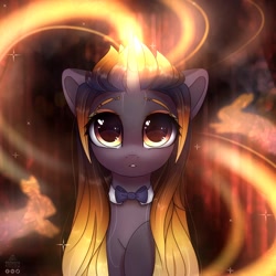 Size: 1200x1200 | Tagged: safe, artist:reterica, derpibooru import, oc, oc only, pony, unicorn, bowtie, female, magic, mare, solo