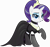 Size: 6000x5670 | Tagged: safe, artist:negatif22, derpibooru import, rarity, pony, unicorn, the last problem, .svg available, audrey hepburn, choker, clothes, dress, female, holly golightly, lidded eyes, looking at you, makeup, mare, older, older rarity, simple background, smiling, socks, solo, thigh highs, transparent background, vector