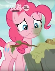 Size: 698x901 | Tagged: safe, derpibooru import, screencap, pinkie pie, earth pony, pony, she's all yak, disgusted, female, mare, visible stench, wavy mouth