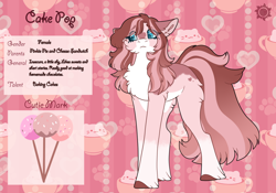 Size: 3500x2454 | Tagged: safe, artist:clay-bae, derpibooru import, oc, oc:cake pop, earth pony, pony, female, mare, offspring, parent:cheese sandwich, parent:pinkie pie, parents:cheesepie, solo