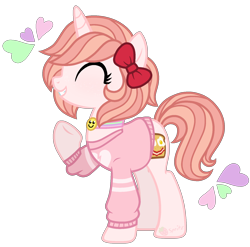 Size: 1800x1776 | Tagged: safe, artist:strawberry-spritz, derpibooru import, oc, oc:sunny side-up, pony, unicorn, clothes, female, mare, shirt, simple background, solo, transparent background