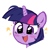 Size: 500x494 | Tagged: safe, artist:skylordlysander, derpibooru import, twilight sparkle, pony, bust, cute, female, mare, open mouth, portrait, simple background, solo, stars, twiabetes, white background