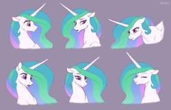 Size: 1024x661 | Tagged: safe, artist:akeahi, derpibooru import, princess celestia, alicorn, pony, bust, cute, cutelestia, expressions, floppy ears, portrait, solo