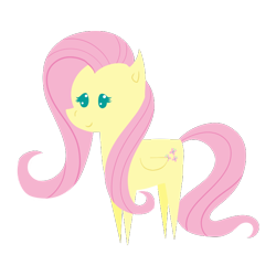 Size: 684x684 | Tagged: safe, artist:thebenalpha, derpibooru import, fluttershy, pegasus, pony, bbbff, pointy ponies, simple background, solo, transparent background