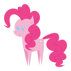 Size: 674x674 | Tagged: safe, artist:thebenalpha, derpibooru import, pinkie pie, earth pony, pony, bbbff, pointy ponies, simple background, solo, transparent background