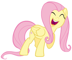 Size: 7000x5900 | Tagged: safe, artist:tardifice, derpibooru import, fluttershy, pegasus, pony, filli vanilli, absurd resolution, cute, eyes closed, happy, shyabetes, simple background, solo, transparent background, uvula, vector