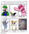 Size: 3000x3582 | Tagged: safe, artist:stitchpunkstudios, derpibooru import, pinkie pie, anthro, dog, earth pony, human, pony, anthro with ponies, bust, clothes, crossover, eyes closed, female, goofy (disney), hat, luigi, male, mare, miles "tails" prower, open mouth, raised hoof, six fanarts, sonic the hedgehog (series), super mario bros., trolls, underhoof