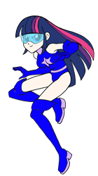 Size: 1117x2000 | Tagged: safe, artist:alvaxerox, derpibooru import, twilight sparkle, equestria girls, human coloration, magic gaia, simple background, superhero, transparent background