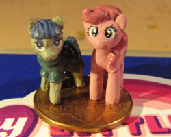 Size: 1200x960 | Tagged: safe, artist:soobel, derpibooru import, maud pie, pinkie pie, earth pony, pony, craft, miniature, sculpture