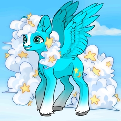 Size: 1024x1024 | Tagged: safe, derpibooru import, oc, pegasus, cloudy stars, female, mare, sky