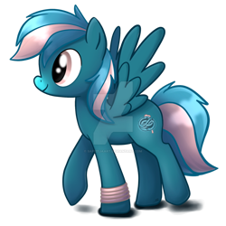 Size: 1280x1281 | Tagged: safe, artist:safizejaart, derpibooru import, oc, oc only, oc:ruw, pegasus, pony, deviantart watermark, obtrusive watermark, simple background, smiling, solo, spreading, transparent background, watermark