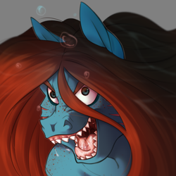 Size: 2000x2000 | Tagged: safe, artist:angry_platypus, derpibooru import, oc, original species, shark, shark pony, angry, female, marine, mawshot, my little pony, open mouth, sfw, sharp teeth, teeth