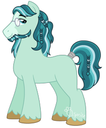 Size: 1301x1561 | Tagged: safe, artist:strawberry-spritz, derpibooru import, oc, earth pony, pony, magical gay spawn, male, offspring, parent:rockhoof, parent:stygian, simple background, solo, stallion, transparent background