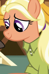 Size: 794x1195 | Tagged: safe, derpibooru import, screencap, mane allgood, pegasus, pony, the last crusade, cropped, female, olive green shirt, solo