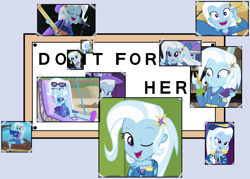 Size: 1400x1000 | Tagged: safe, derpibooru import, edit, edited screencap, editor:grapefruitface, screencap, trixie, better together, do it for the ponygram!, equestria girls, forgotten friendship, legend of everfree, rainbow rocks, spring breakdown, clothes, do it for her, exploitable meme, guitar, hoodie, looking at you, looking to side, meme, moodboard, musical instrument, one eye closed, swimsuit, wink