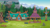 Size: 791x445 | Tagged: safe, derpibooru import, equestria girls, legend of everfree, background, bell, building, camp everfree, forest, forest background, gazebo, intertwined trees, mountain, mountain range, picnic table, scenery, sundial, table, totem pole, tree