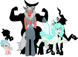 Size: 4050x2943 | Tagged: safe, artist:urhangrzerg, derpibooru import, cozy glow, lord tirek, queen chrysalis, oc, oc:glozy glum, oc:queen crystalis, oc:uncle tirek, centaur, changeling, changeling queen, pegasus, pony, alternate universe, changeling queen oc, simple background, transparent background