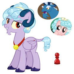 Size: 2000x2000 | Tagged: safe, artist:cherrycandi, derpibooru import, cozy glow, grogar, hybrid, pegasus, base used, bell, cutie mark, female, fusion, genderless, glowgar, hooves, horns, jewelry, male, necklace, parent:cozy glow, parent:grogar, parents:glowgar, shipping, simple background, straight, transparent background, unshorn fetlocks, wings