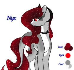 Size: 1200x1146 | Tagged: safe, artist:moonsong103, artist:paintpalet35, derpibooru import, oc, oc:nyx, alicorn, demon, demon pony, earth pony, original species, pony, base artist:paintpalet35, base used, base:paintpalet35, collar, dark magic, demon oc, demon pony oc, earth pony oc, ethereal mane, female, female oc, horn accessory, jewelry, leonine tail, magic, ram horns, simple background, solo, sombra eyes, starry hair, starry mane, starry tail, tiara, transparent background, undercolor, wavy hair, wavy mane, wavy tail