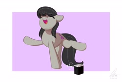 Size: 3000x2000 | Tagged: safe, artist:potato22, derpibooru import, octavia melody, earth pony, pony, cute, dancing, eyes closed, female, mare, music, music notes, open mouth, raised hoof, raised leg, smiling, solo, tavibetes