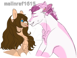 Size: 600x454 | Tagged: safe, artist:malinraf1615, derpibooru import, oc, oc only, oc:federicko, oc:fei, pony, deviantart watermark, female, male, mare, obtrusive watermark, simple background, stallion, transparent background, watermark