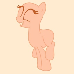 Size: 768x768 | Tagged: safe, artist:dellieses, derpibooru import, oc, oc only, earth pony, pony, bald, base, earth pony oc, eyes closed, happy, simple background, smiling, solo