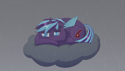 Size: 1920x1080 | Tagged: safe, artist:dark_wind, derpibooru exclusive, derpibooru import, oc, oc:dark wind, alicorn, pony, cloud, rain, sad, solo