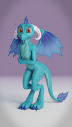 Size: 2160x3840 | Tagged: safe, artist:dieanondie, derpibooru import, princess ember, dragon, 3d, blender, female, solo