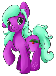 Size: 2108x2845 | Tagged: safe, artist:artbleed, derpibooru import, oc, oc only, earth pony, pony, earth pony oc, female, mare, raised hoof, signature, simple background, smiling, solo, transparent background