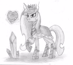 Size: 2587x2318 | Tagged: safe, artist:kolkor, derpibooru import, king sombra, princess cadance, alicorn, pony, umbrum, armor, bevor, black crystals, boots, chestplate, clothes, corruptance, corrupted, corrupted cadance, corrupted crystal heart, criniere, croupiere, crown, crystal heart, cuirass, dark magic, fauld, female, fusion, gorget, jewelry, magic, peytral, plackart, possessed, possession, queen cadance, regalia, shoes, simple background, solo, sombra eyes, sombra's cape, sombra's robe, tiara, transparent background, white background