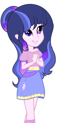 Size: 1096x2222 | Tagged: safe, artist:firegalaxysparkle, derpibooru import, oc, oc:galaxy ice, equestria girls, clothes, offspring, parent:flash sentry, parent:twilight sparkle, parents:flashlight, simple background, solo, transparent background