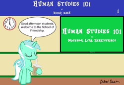 Size: 1920x1330 | Tagged: safe, artist:biker dash, derpibooru import, lyra heartstrings, unicorn, comic:human studies 101, clock, comic, drink, drinking straw, equestria font, eyes closed, human studies101 with lyra, implied school of friendship, meme, signature, speech bubble, television, webcomic