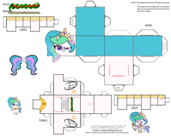 Size: 2979x2354 | Tagged: safe, derpibooru import, princess celestia, alicorn, pony, my little pony: pony life, craft, cubeecraft, papercraft, printable, simple background, white background