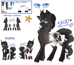Size: 1920x1695 | Tagged: safe, artist:nightingalewolfie, derpibooru import, oc, oc:sheriff moonahine, pony, unicorn, hat, male, reference sheet, simple background, solo, stallion, transparent background