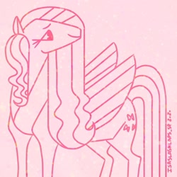 Size: 1280x1280 | Tagged: safe, artist:laps-sp, derpibooru import, fluttershy, pegasus, pony, monochrome, solo