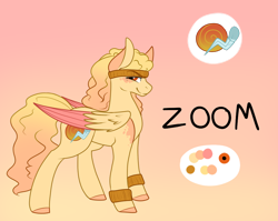 Size: 1000x795 | Tagged: safe, artist:cyrinthia, derpibooru import, oc, oc:zoom, pegasus, pony, male, offspring, parent:bulk biceps, parent:fluttershy, parents:flutterbulk, solo, stallion