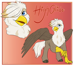 Size: 3921x3500 | Tagged: safe, artist:jeshh, derpibooru import, oc, oc:high glide, hippogriff, male, solo