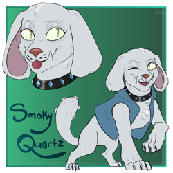 Size: 3500x3500 | Tagged: safe, artist:jeshh, derpibooru import, oc, oc:smoky quartz, diamond dog, solo