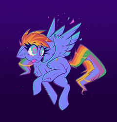 Size: 3840x4000 | Tagged: safe, artist:confetticakez, derpibooru import, rainbow dash, pegasus, pony, abstract, chest fluff, derp, female, mare, psychedelic, simple background, solo, tongue out, underhoof