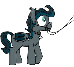 Size: 1000x900 | Tagged: artist needed, source needed, safe, oc, oc:flying saucer, bat pony, bat pony oc, collar, leash, male, simple background, solo, stallion, transparent background