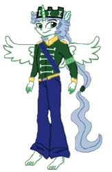 Size: 390x597 | Tagged: safe, artist:loomytyranny, derpibooru import, alicorn, equestria girls, barefoot, brother, crown, fascist, feet, folk path, germany, jewelry, male, monarch, monarchist, png, ponytail, regalia, tyrant, wings