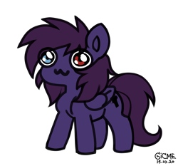 Size: 1688x1572 | Tagged: safe, artist:gicme, derpibooru import, oc, oc only, oc:pestyskillengton, pegasus, pony, cutie, heterochromia, simple background, solo, transparent background