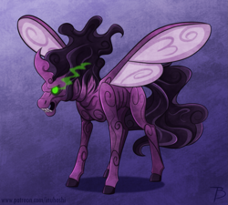 Size: 1239x1113 | Tagged: safe, artist:inuhoshi-to-darkpen, derpibooru import, idw, king sombra, pony, umbrum, unicorn, glowing eyes, male, solo, wings