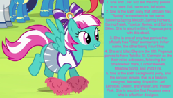 Size: 1920x1080 | Tagged: safe, derpibooru import, edit, edited screencap, editor:jaredking203, screencap, spring step, sunlight spring, pegasus, pony, rainbow falls, facts, female, mare