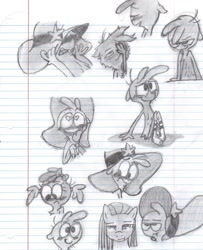 Size: 1024x1258 | Tagged: safe, artist:princesswander, derpibooru import, pinkie pie, earth pony, pony, blushing, crossover, heart eyes, pinkamena diane pie, rule 63, traditional art, wanda (wander over yonder), wander (wander over yonder), wander over yonder, wingding eyes