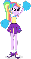 Size: 1202x2267 | Tagged: safe, artist:punzil504, twilight sparkle, equestria girls, rainbow falls, cheerleader, female, high res, open mouth, pom pom, shoes, simple background, solo, transparent background