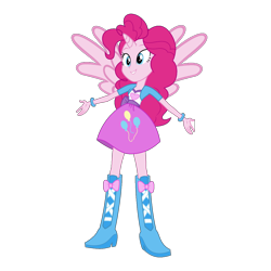 Size: 1280x1280 | Tagged: safe, derpibooru import, edit, editor:mario101, pinkie pie, alicorn, equestria girls, alicornified, horn, pinkiecorn, ponied up, race swap, simple background, solo, transparent background, wings, xk-class end-of-the-world scenario