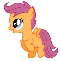 Size: 2449x2449 | Tagged: safe, artist:boneswolbach, derpibooru import, scootaloo, pegasus, pony, cute, cutealoo, female, filly, high res, jumping, simple background, solo, transparent background, vector
