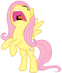 Size: 2256x2658 | Tagged: safe, artist:kooner-cz, derpibooru import, fluttershy, pegasus, pony, green isn't your color, eyes closed, inhaling, nose in the air, open mouth, simple background, solo, transparent background, uvula, vector